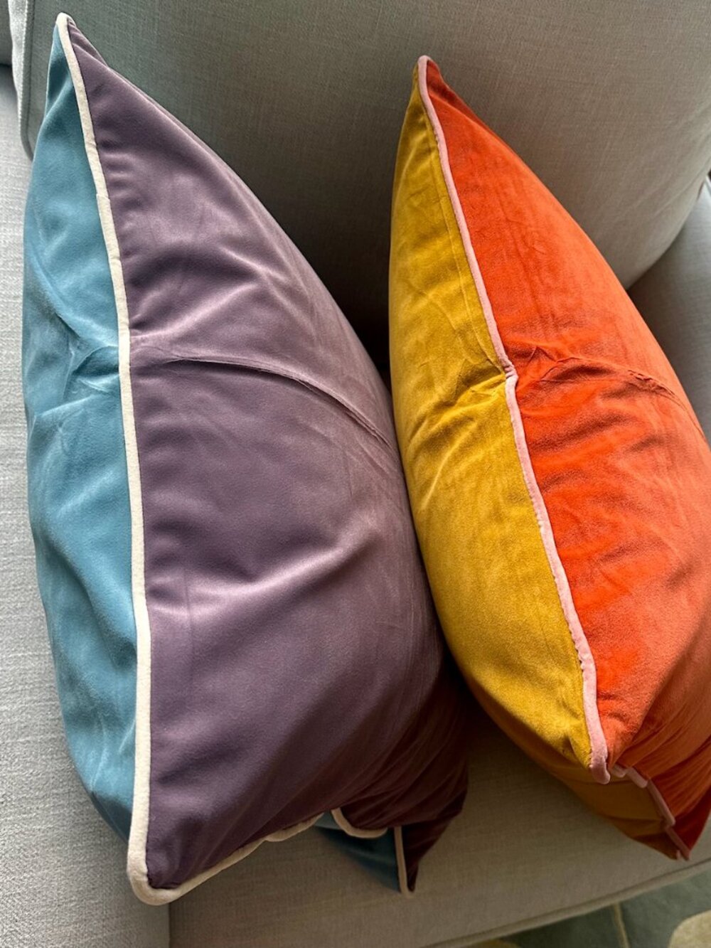 NEW!!! Set of 2 COLORBLOCK MONDAY MOOSE 20" x 20" Velvet Pillow Covers & Pillow